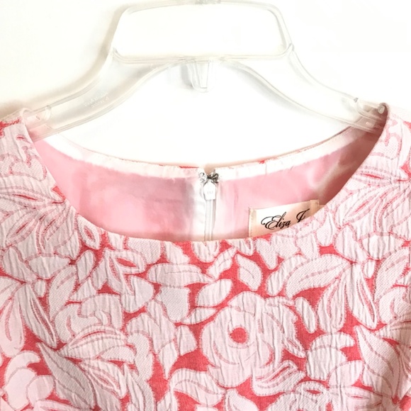 ELIZA J. Floral Sleeveless Midi Dress Fit & Flare Coral Women’s Plus Size 14 - Picture 2 of 16